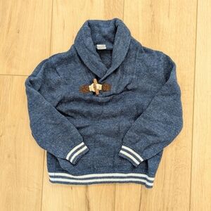 Janie and Jack Navy Shawl Collar Sweater